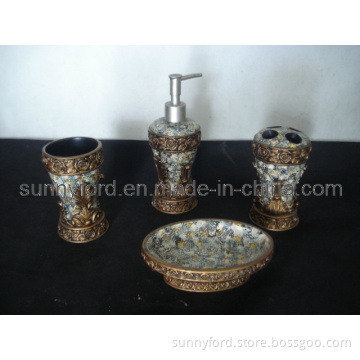 Polyresin Bathroom Accessory Set (SFR1599)